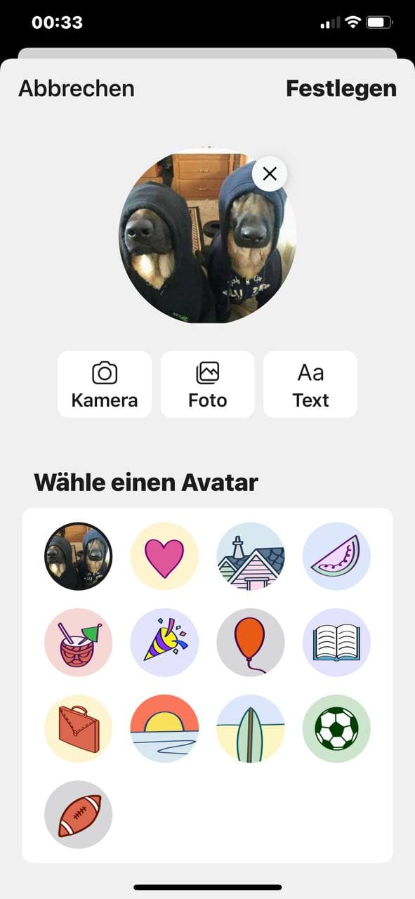 Anschließend drücke auf Erstellen